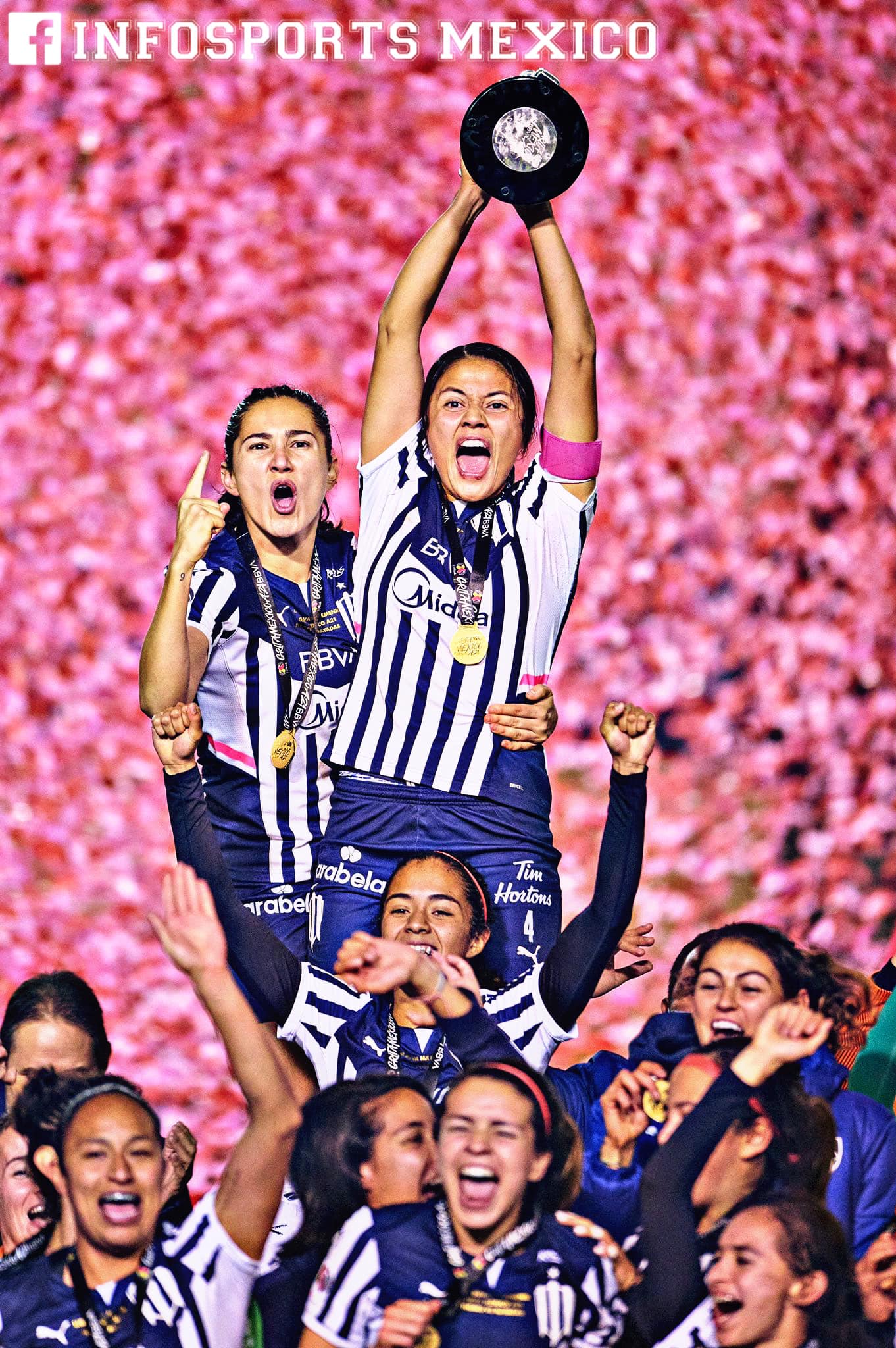 Rayadas de Monterrey se coronan campeonas de la Liga MX femenil